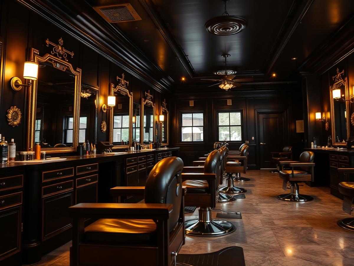 Salão da barbearia