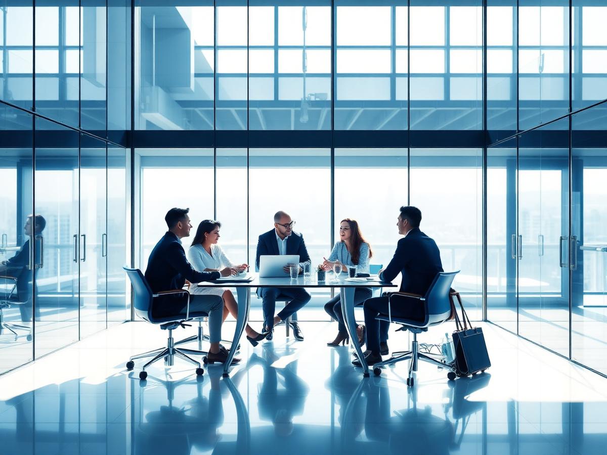Reunião de equipe corporativa